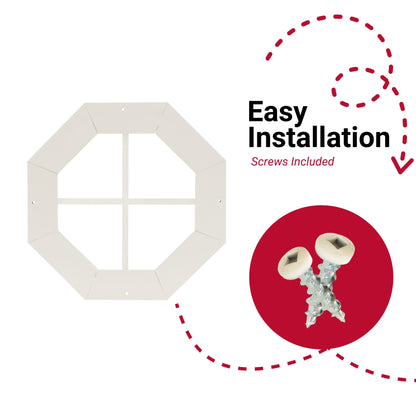 18" Octagon Gable Flush Mount Shed Window, PVC