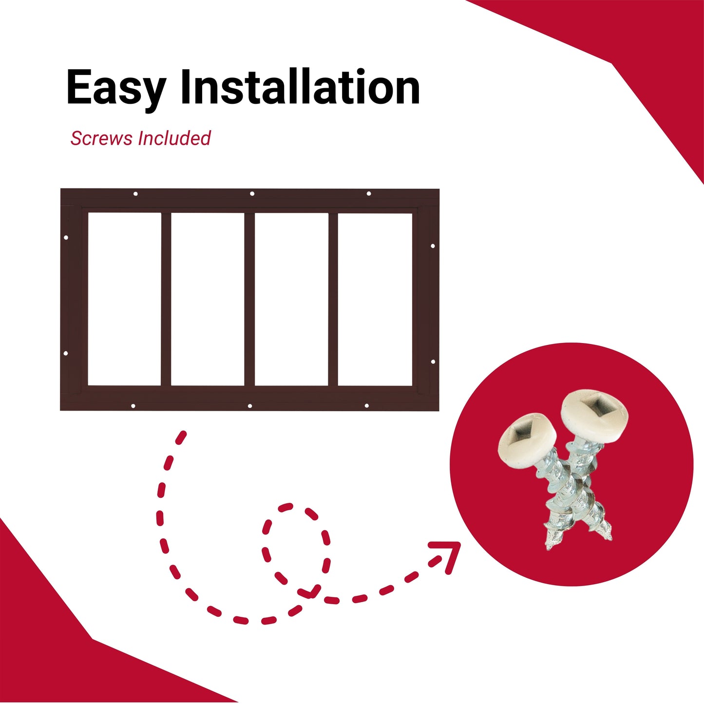 10.185" X 24" Transom Flush Mount Shed Window