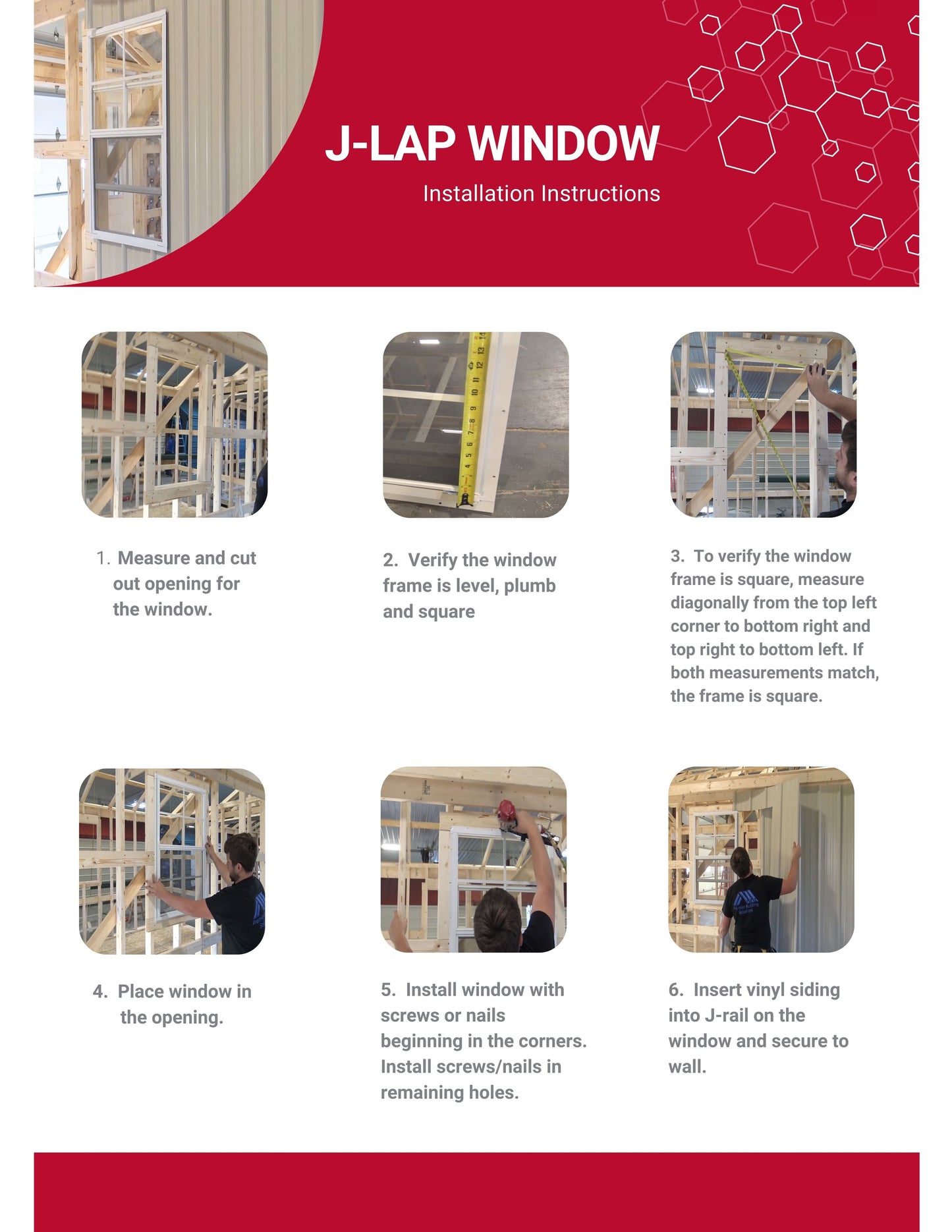 18" x 23" J-Lap Sliding Shed Window  |  Tempered Glass, Screened Aluminum Frame