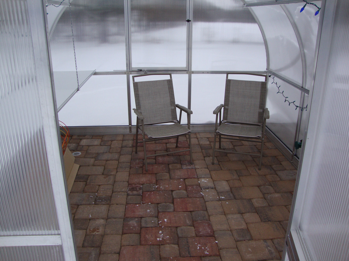 Riga 3 Large Polycarbonate Greenhouse Inside