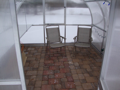 Riga 3 Large Polycarbonate Greenhouse Inside