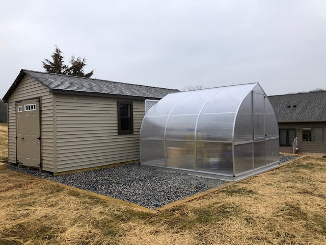 Riga 3 Polycarbonate Greenhouse Door Closed