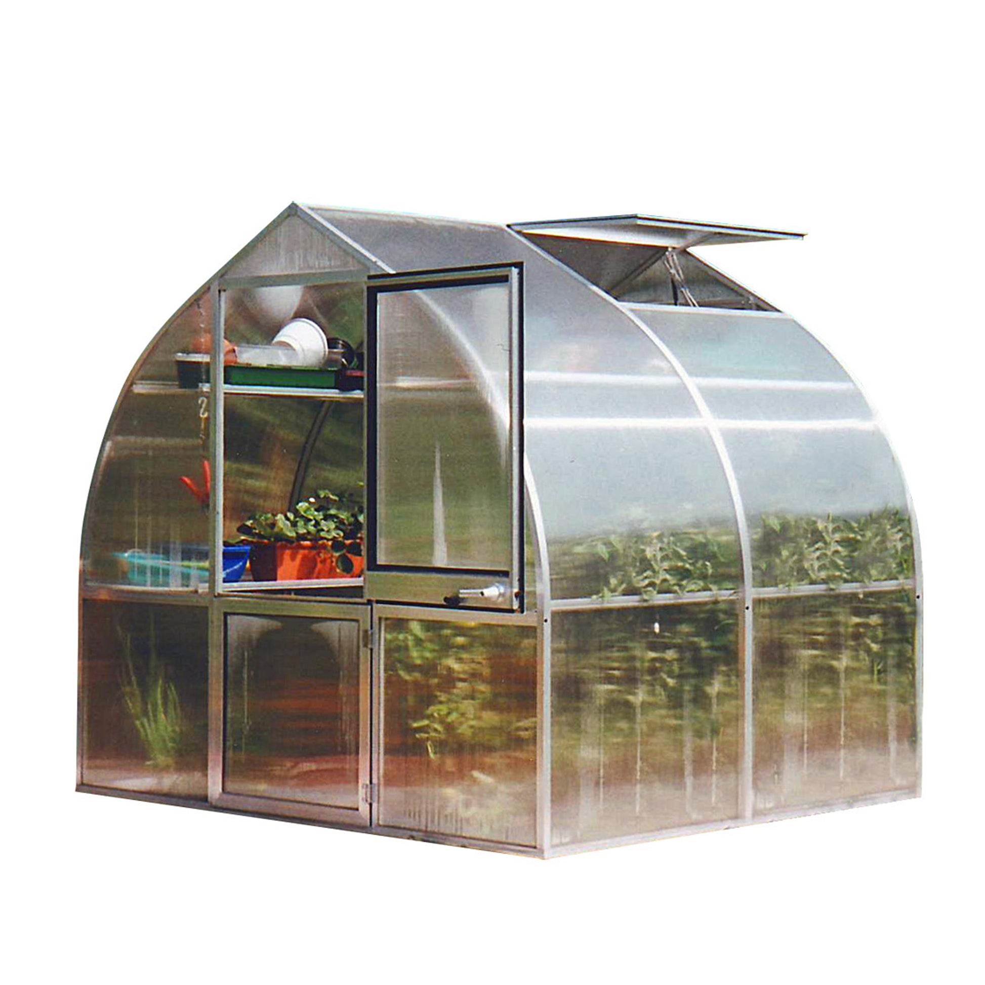 small greenhouse urban Denver backyard space-saving design