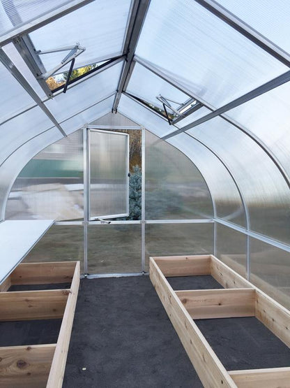Riga 4 Polycarbonate Greenhouse Inside Empty