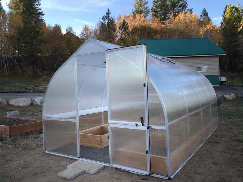 Riga 4 large Polycarbonate Greenhouse with Foundation Frame
