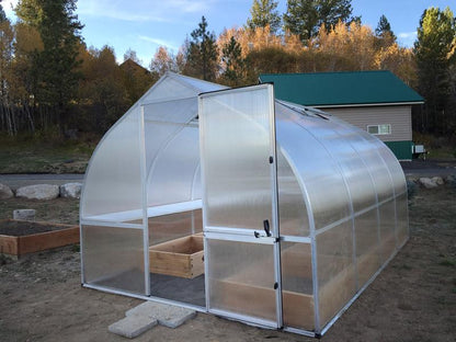 Riga 4 large Polycarbonate Greenhouse with Foundation Frame