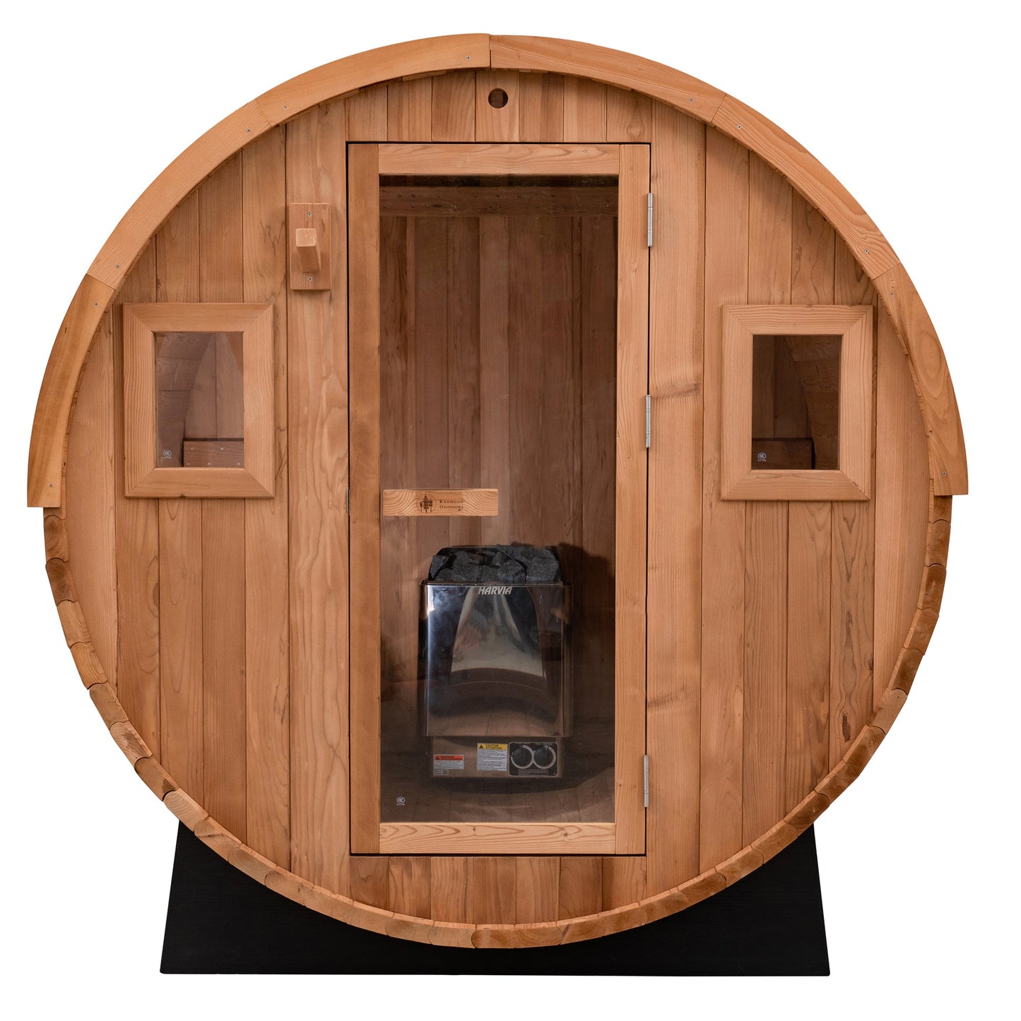Barrel Outdoor Sauna - 6 Person w/ Harvia KIP 8kW Heater