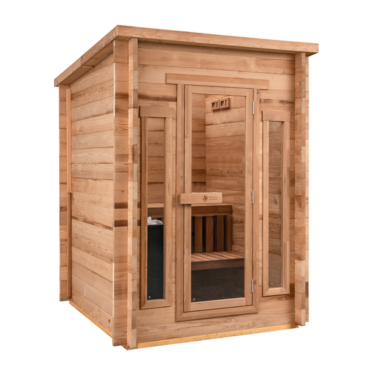 4 Person outdoor sauna front view