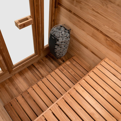 4 Person Outdoor Sauna | The Cabin with Harvia Wi-Fi Heater