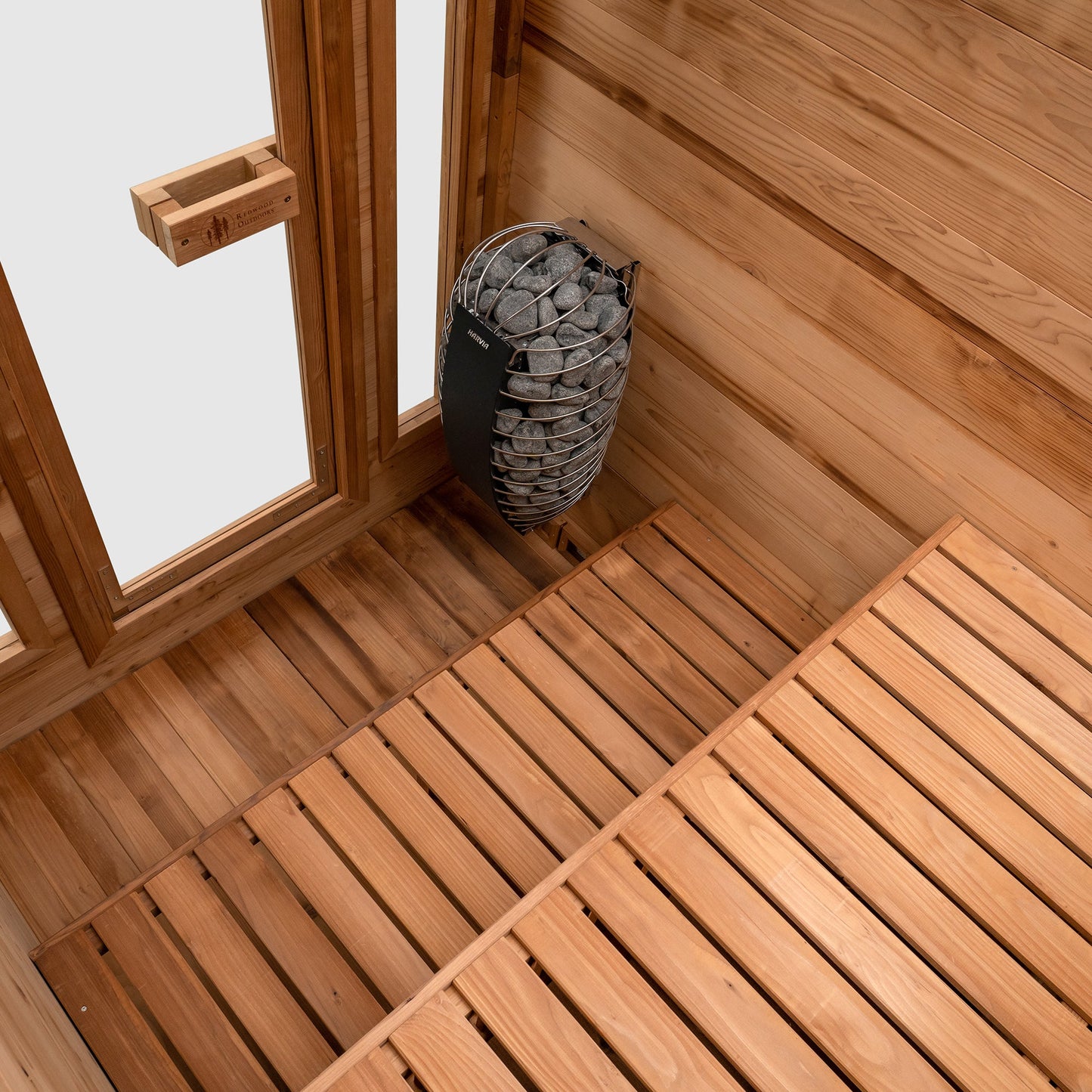 Cabin Outdoor Sauna - 4 Person w/ Harvia KIP 8kW Heater