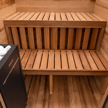 4 Person Outdoor Sauna | The Cabin with Harvia Wi-Fi Heater