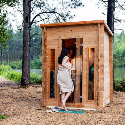 Cabin Outdoor Sauna - 4 Person w/ Harvia KIP 8kW Heater