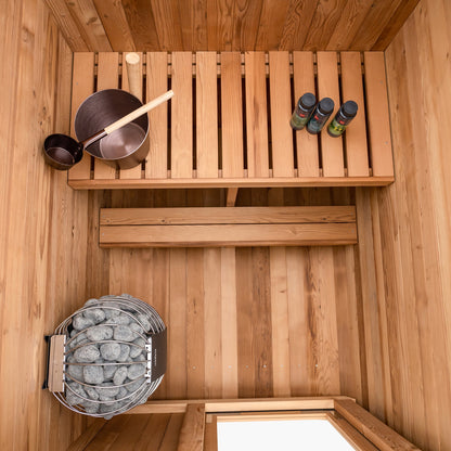 Duo Outdoor Sauna - 2 Person w/ Harvia KIP 8kW Heater