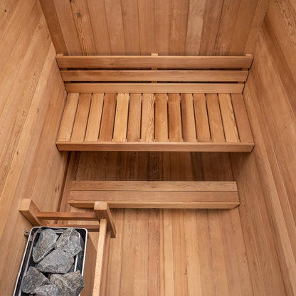 Duo Outdoor Sauna - 2 Person w/ Harvia Spirit Wi-Fi 8kW Heater