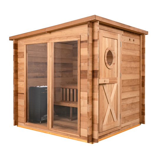 Garden Outdoor Sauna - 8 Person w/ Harvia Spirit Wi-Fi 8kW Heater