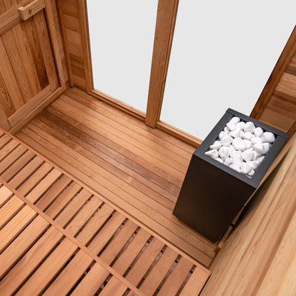 Garden Outdoor Sauna - 8 Person w/ Harvia KIP 8kW Heater