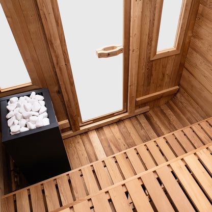 Summit Outdoor Sauna - 6 Person w/ Harvia KIP 8kW Heater