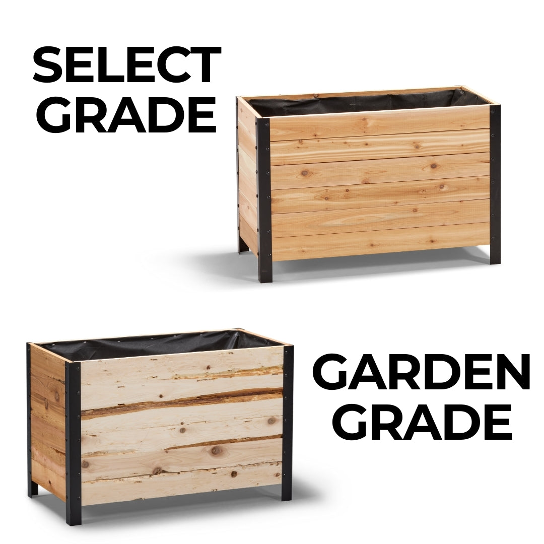 Raised Cedar Planter Box 18" x 36" x 24"