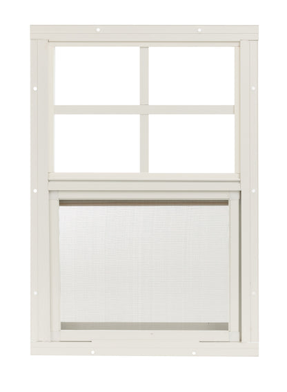 14" x 27" Flush Mount Sliding Shed Window 2 Pack | Tempered Glass, Screened, Rustproof Frame