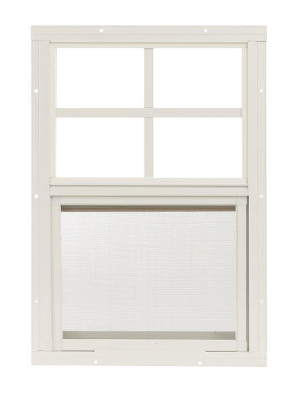 18" x 27" Flush Mount Sliding Shed Window | Tempered Glass, Screened, Rustproof Frame