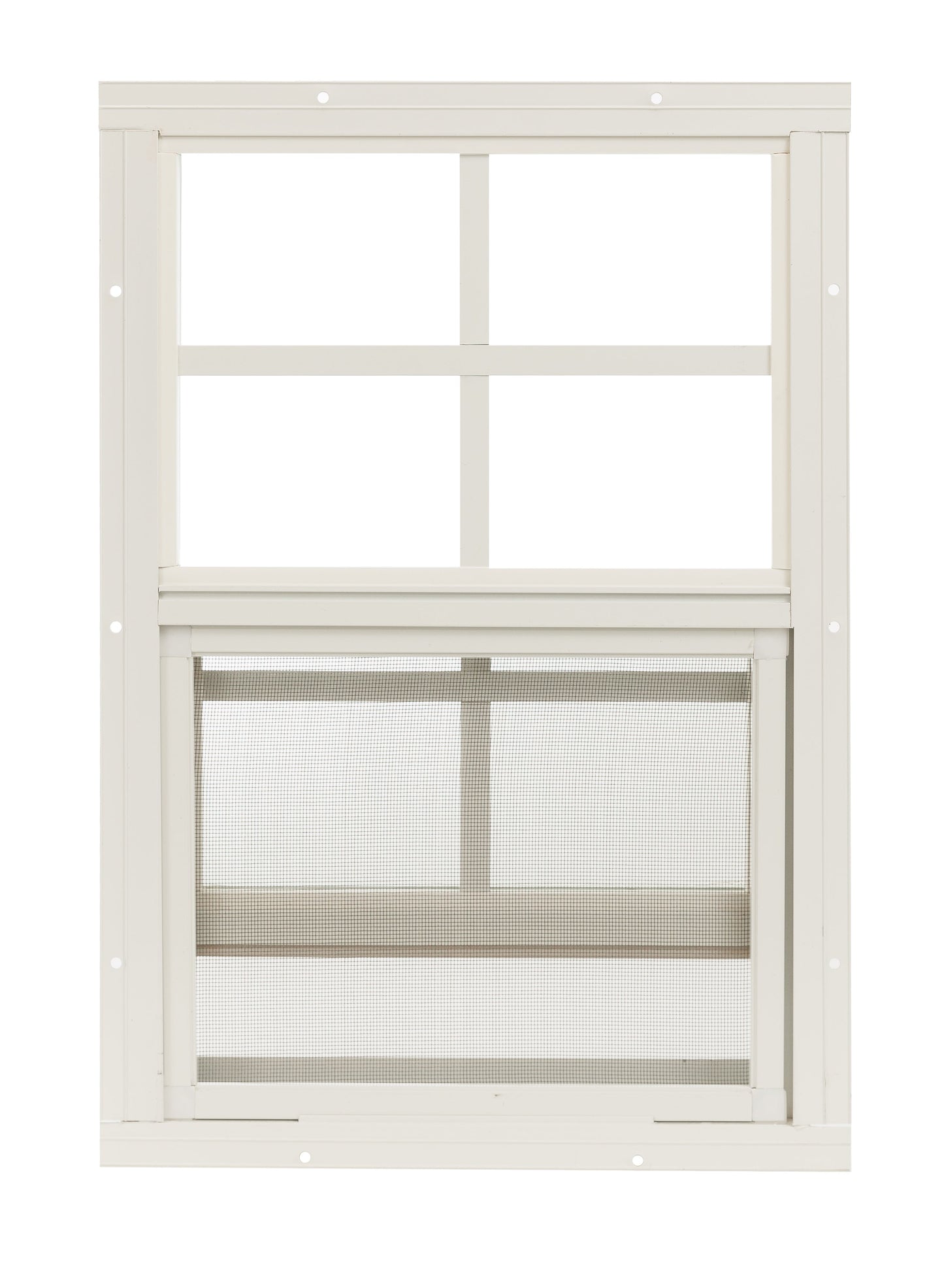 14" x 27" Flush Mount Sliding Shed Window 2 Pack | Tempered Glass, Screened, Rustproof Frame