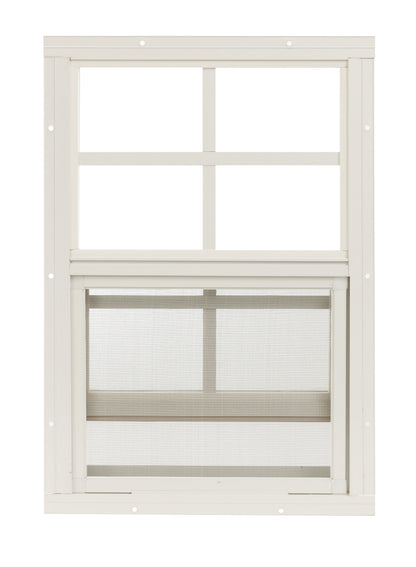 14" x 27" Flush Mount Sliding Shed Window 2 Pack | Tempered Glass, Screened, Rustproof Frame