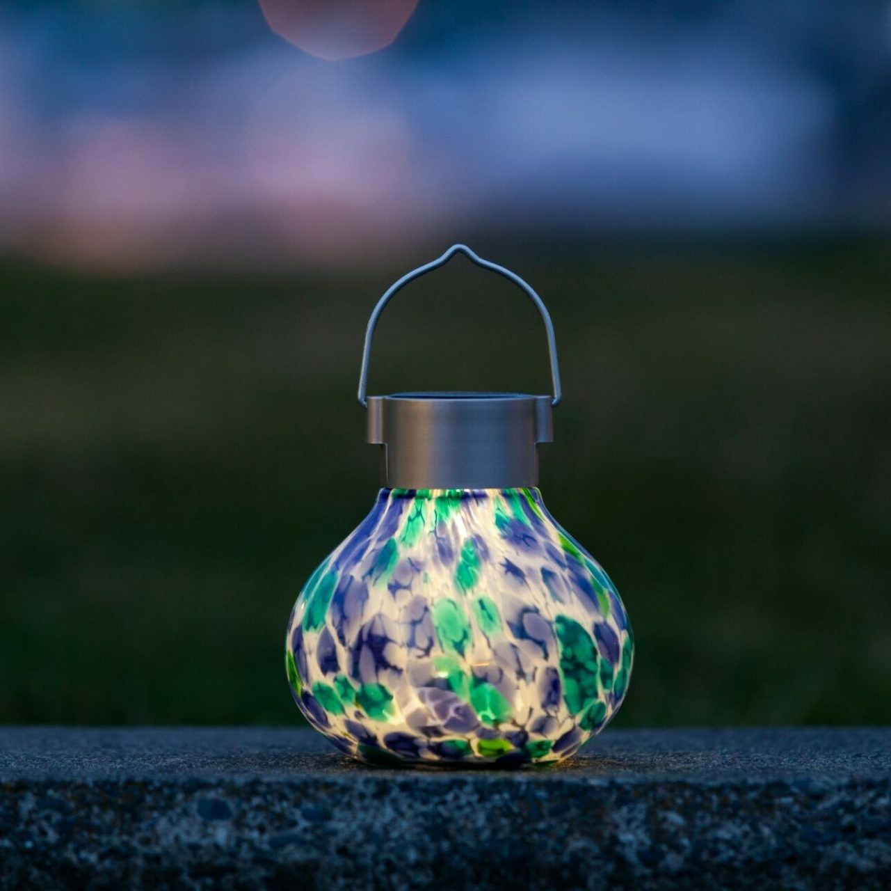 Tea Solar Lanterns 5" Handblown Glass