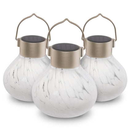 Solar Tea Lantern Handblown Glass 3-pack (Save $10)