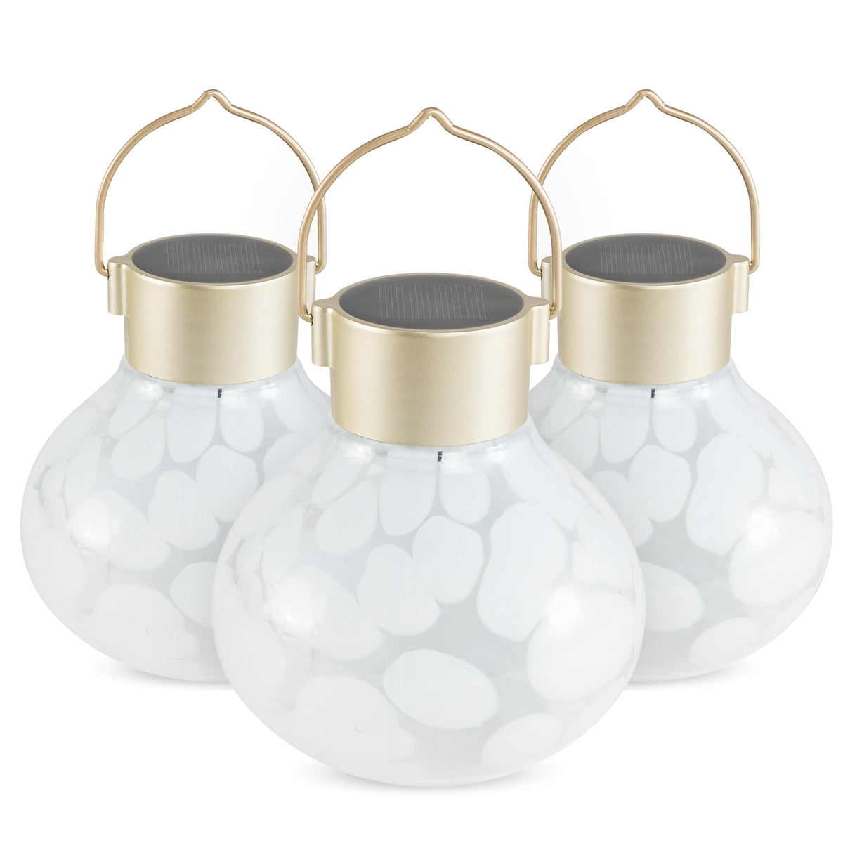 Solar Tea Lantern Handblown Glass 3-pack