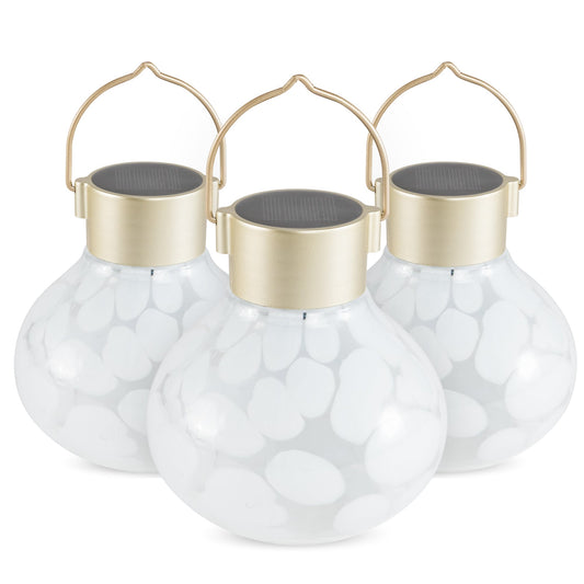 Solar Tea Lantern Handblown Glass 3-pack