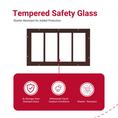 10.185" X 18" Transom Flush Mount Shed Window