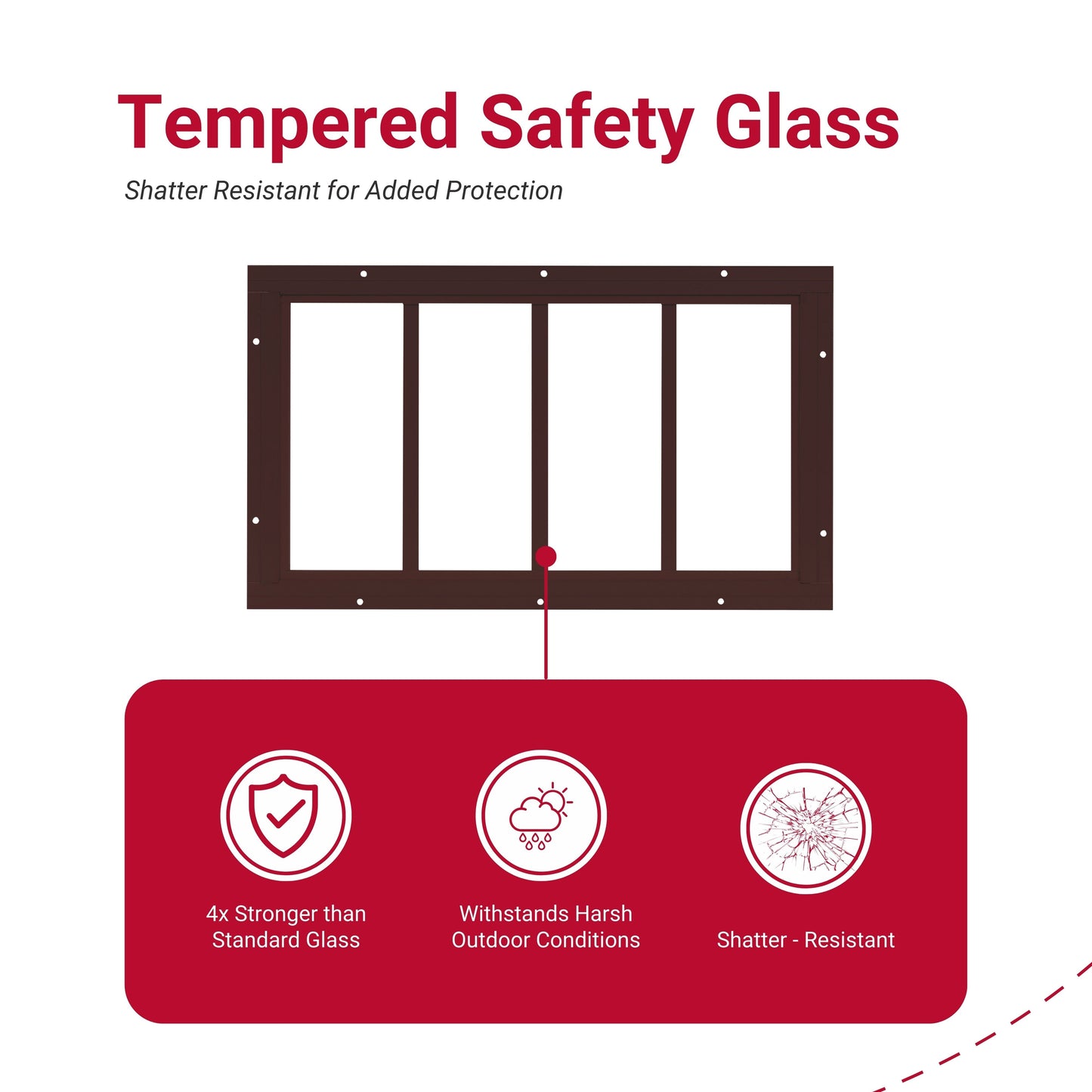 10.185" X 23" Transom Flush Mount Shed Window