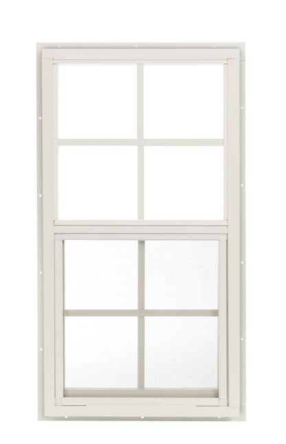 14" x 27" J-Lap Sliding Shed Window | Tempered Glass, Screened, Rustproof Frame