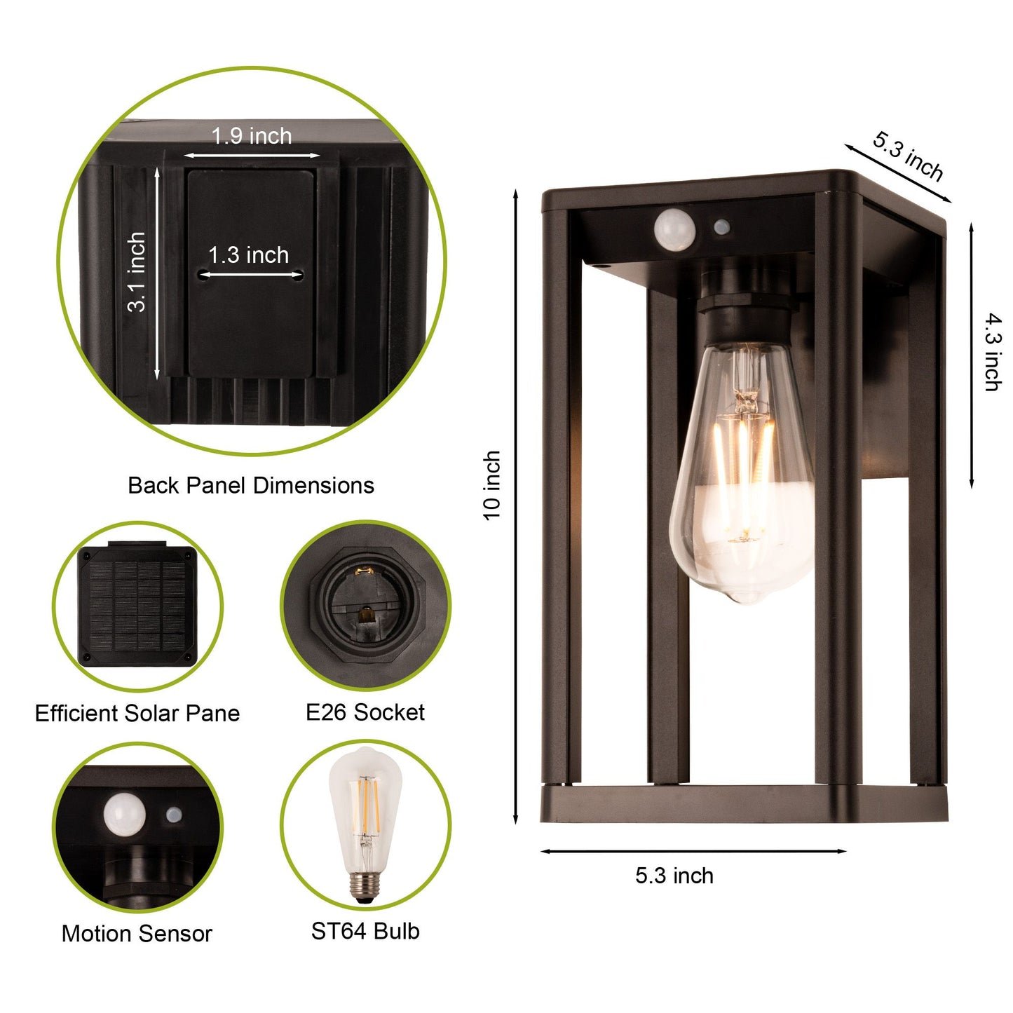 Solar Powered Outdoor Lamp