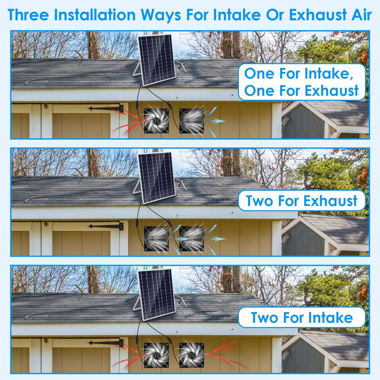 Solar Shed Fan Kit Intake or Exhaust