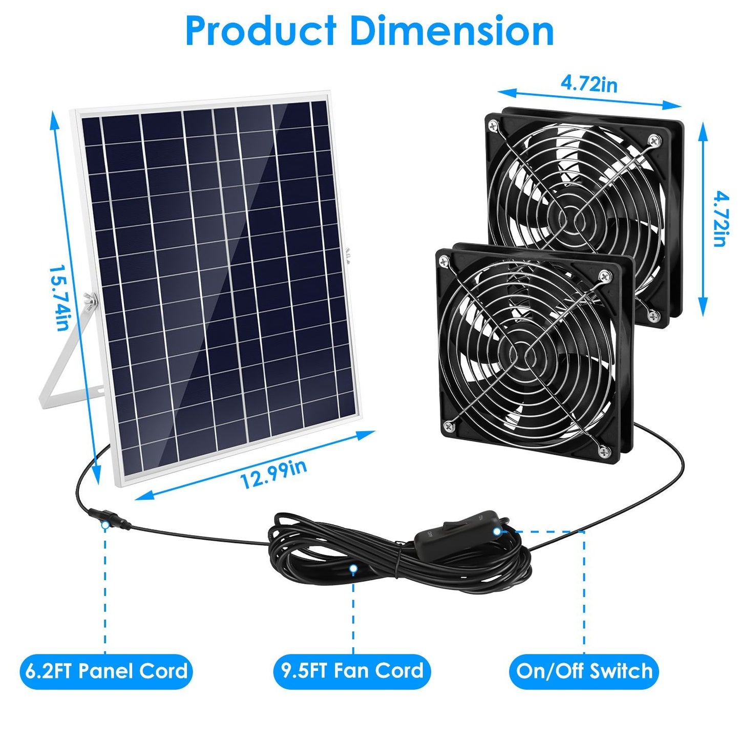 Solar Shed Fan Kit Intake or Exhaust