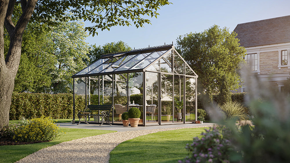Livingten greenhouse interior with plants