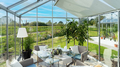 Livingten greenhouse sliding doors and side windows