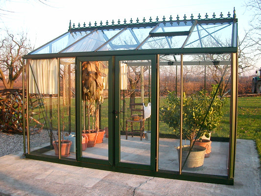 royal victorian greenhouse double sliding doors tempered glass Denver Colorado South Table Sheds