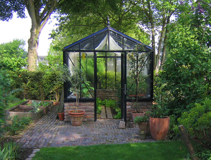 victorian greenhouse lean-to wall installation space-saving design Denver Colorado South Table Sheds