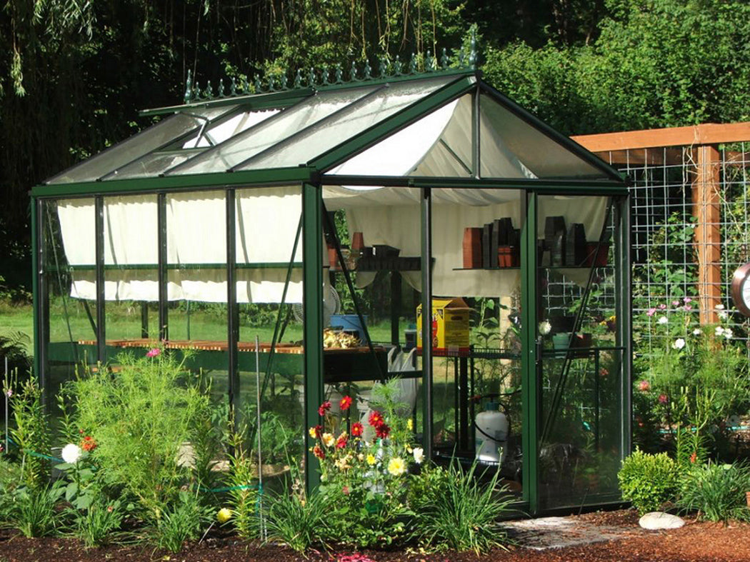 small victorian greenhouse 79 square feet aluminum frame Denver Colorado South Table Sheds