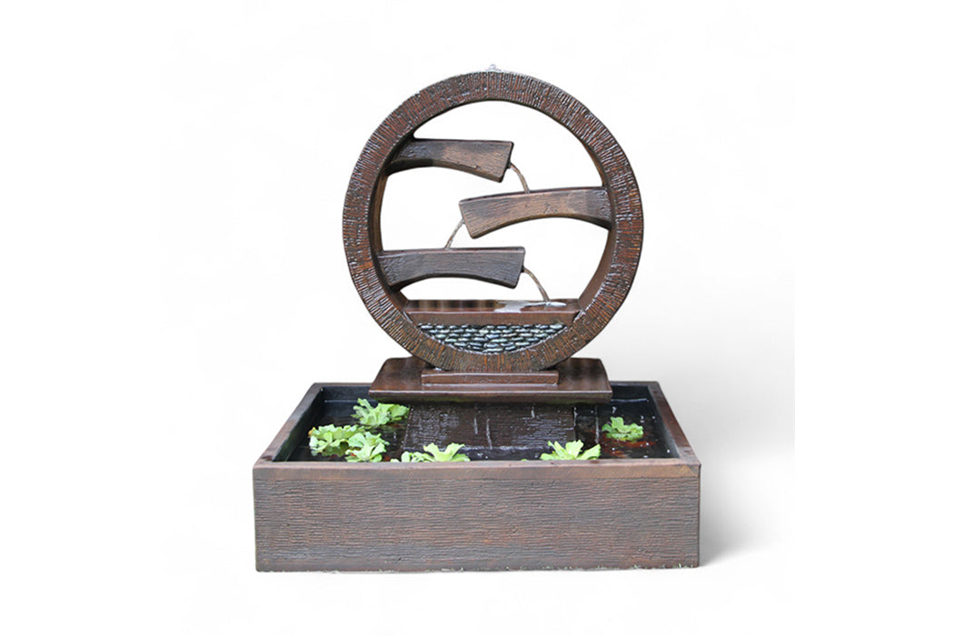 Exaco Water Fountain Outdoor Wagon Wheel