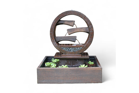 Exaco Water Fountain Outdoor Wagon Wheel