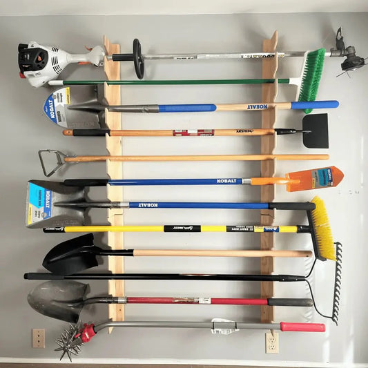 Wall-Mounted Yard Tool Rack - Garage