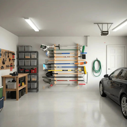 Wall-Mounted Yard Tool Rack - Garage